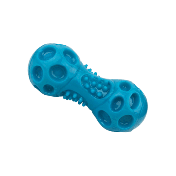 RUFF PLAY Dog Toy Durable Squeaky Dumbell Bone 12cm